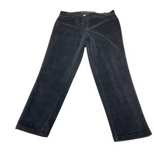 Rafaella Weekend Comfort Ankle Corduroy Pants Womens Size 16 Black $58.00